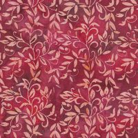 Morris Tiles // Small Leaf-Multi Purple Peach Rhapsody Batik