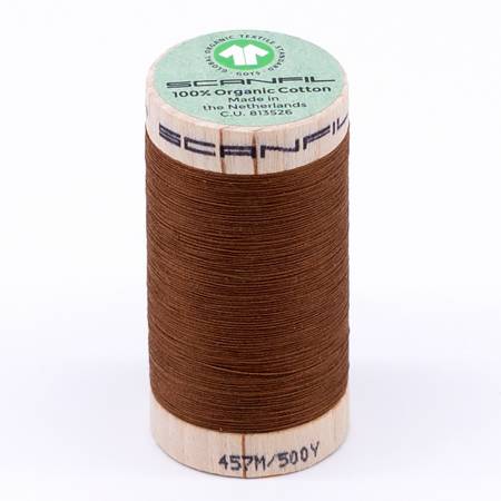 Scanfil Organic Cotton Thread 50wt Solid 500yd Cathay Spice