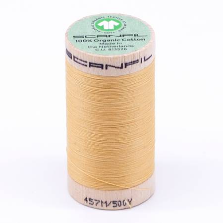 Scanfil Organic Cotton Thread 50wt Solid 500yd Cornsilk