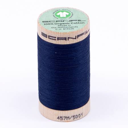 Scanfil Organic Cotton Thread 50wt Solid 500yd Poseidon