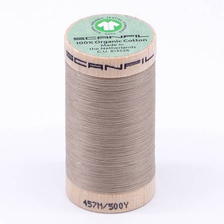 Scanfil Organic Cotton Thread 50wt Solid 500yd Crockery
