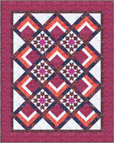Forward and Back Quilt Kit - Orange and Fuschia
