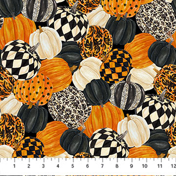 Hallow's Eve // Packed Pumpkins - Black Multi