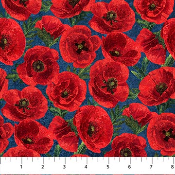 Stars and Stripes 12 // Poppies - Navy Multi