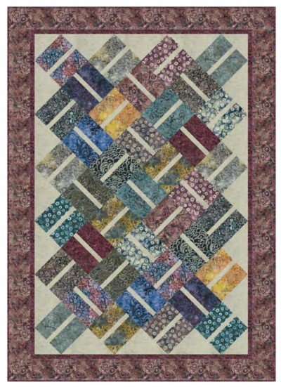 Split Decision Quilt Kit (Twin) // At Dusk Berry