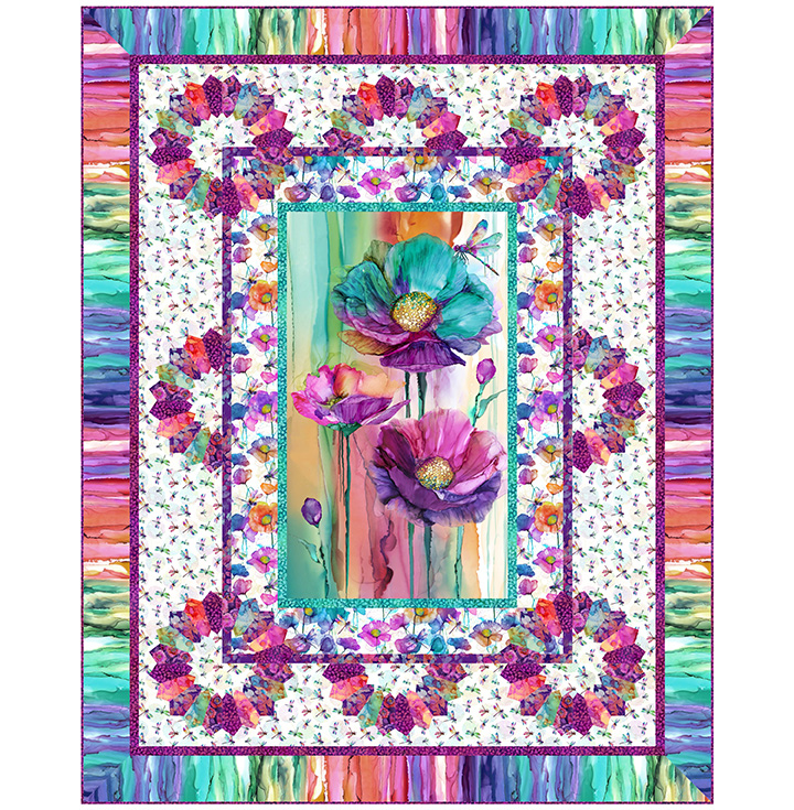 Full Bloom Quilt Kit // Dragonfly Dance