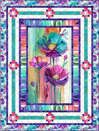 Dragonfly Flower Quilt Kit // Dragonfly Dance