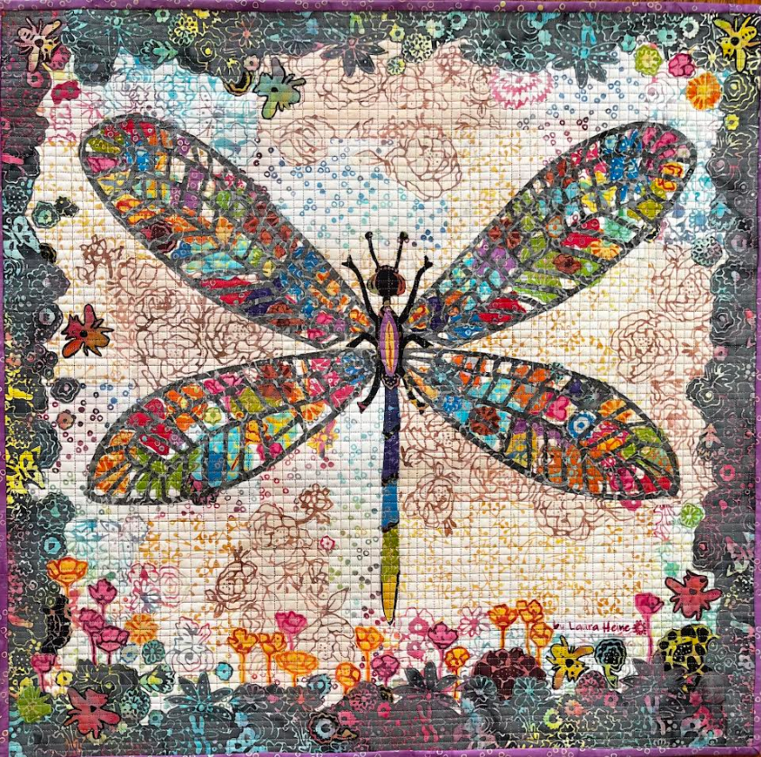 Dragonfly Collage Quilt Pattern