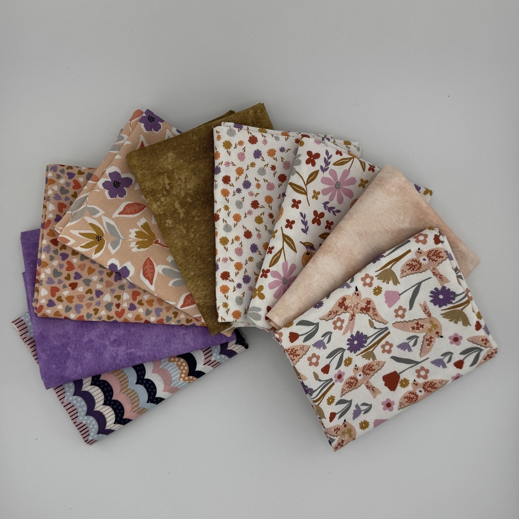 WVQ Curated Fat Quarter Bundle // Colorful Blooming (9 pieces)
