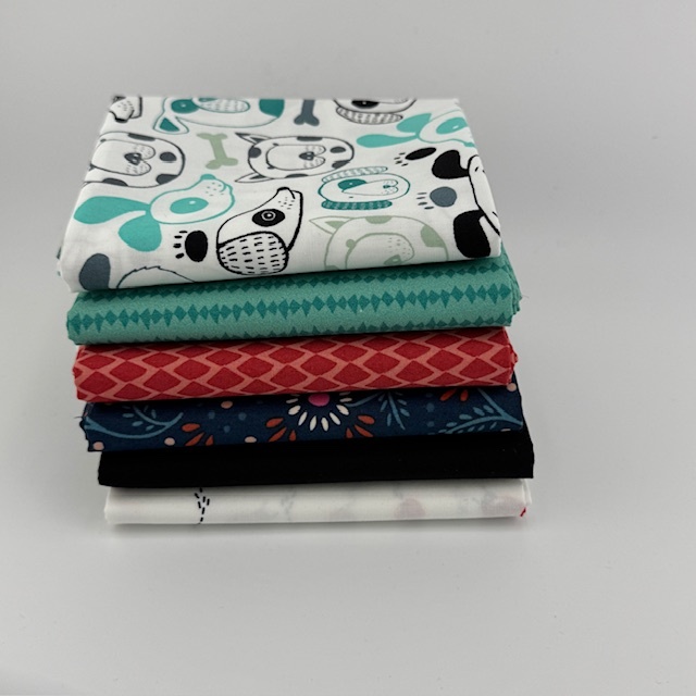 WVQ Curated Fat Quarter Bundle // Oh, Woof Inspired (6 Pieces)