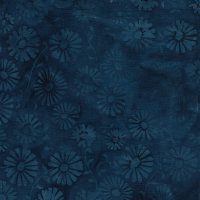 [112313580] Red, White and Blooms // Daisy-Blue Ocean Batik