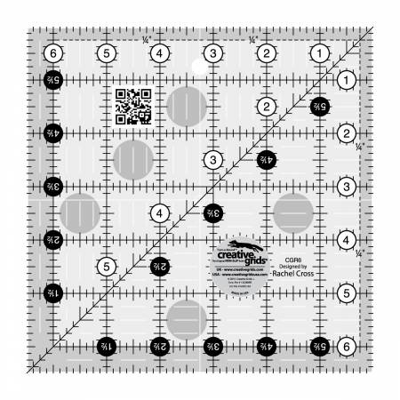 [CGR6] Creative Grids Quilt Ruler 6-1/2in Square