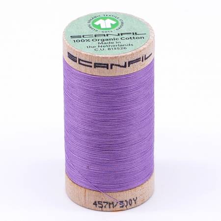 [92072-4812] Scanfil Organic Cotton Thread 50wt Solid 500yd Regal Orchid