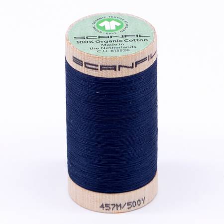 [92075-4815] Scanfil Organic Cotton Thread 50wt Solid 500yd Poseidon