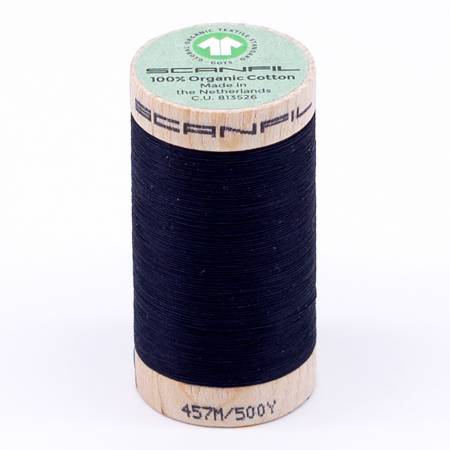 [92078-4818] Scanfil Organic Cotton Thread 50wt Solid 500yd Night Sky