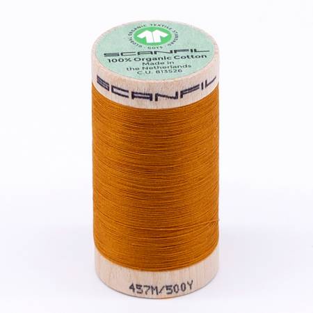 [92086-4826] Scanfil Organic Cotton Thread 50wt Solid 500yd Sunflower