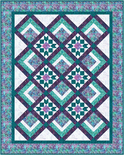 [FBQKA2024] Forward and Back Quilt Kit - Teal and Purple