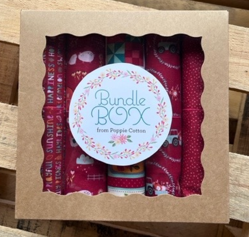 [1YDBB01] Poppie Cotton // Assorted 1 Yard Bundle Box - Red