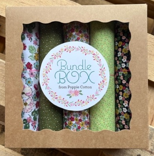 [1YDBB03] Poppie Cotton // Assorted 1 Yard Bundle Box - Green