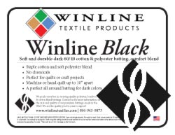 [WCPB96x25] Winline Black Comfort Blend 80/20 Batting