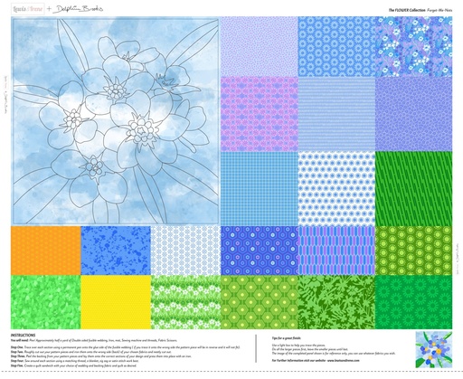 [DB14] The Flower Collection // Forget-Me-Nots Panel - Natural