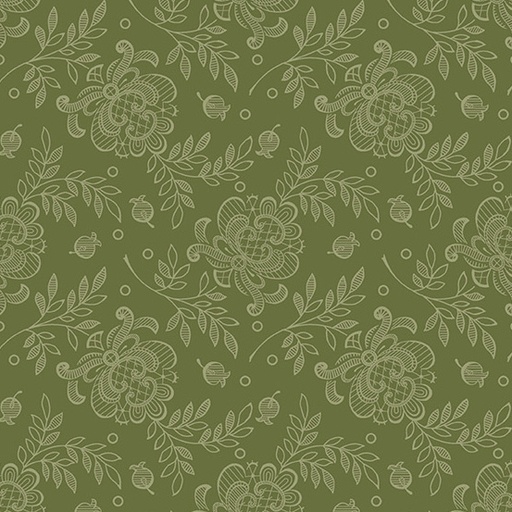 [A-738-G] French Mill // Rose Toile - Green