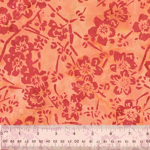 [2711Q-X] Carnelian // Bamboo Floral - Peach