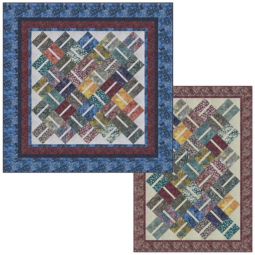 [SPLTDCSNQK-BLU] Split Decision Quilt Kit (Queen) // At Dusk Blue