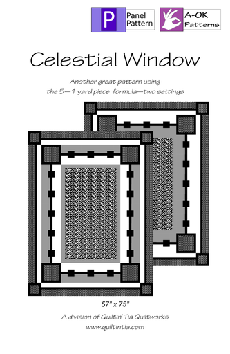 [NGHTGRDNQK-VLT] Celestial Window Quilt Kit - Night Garden (Violet)