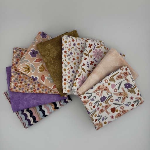 [WVQFQ20244] WVQ Curated Fat Quarter Bundle // Colorful Blooming (9 pieces)