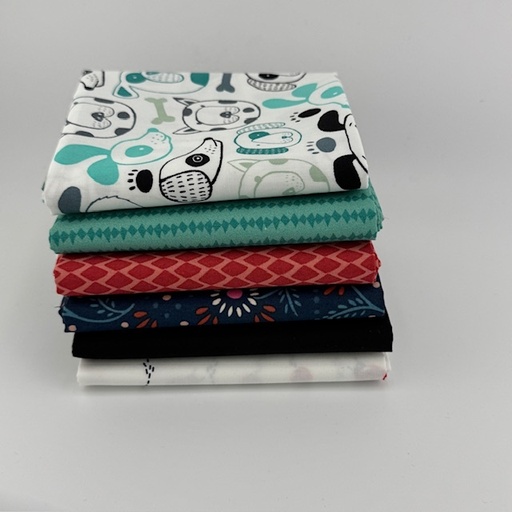 [WVQFQOHWOOF] WVQ Curated Fat Quarter Bundle // Oh, Woof Inspired (6 Pieces)