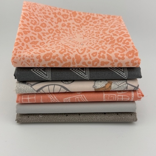 [WVQFQLITTCLEM2] WVQ Curated Fat Quarter Bundle // Little Clementine Inspired No 2 (6 Pieces)