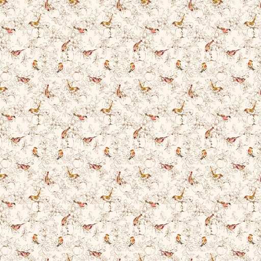 [90958-11] Blooming Memories // Birds, Cream